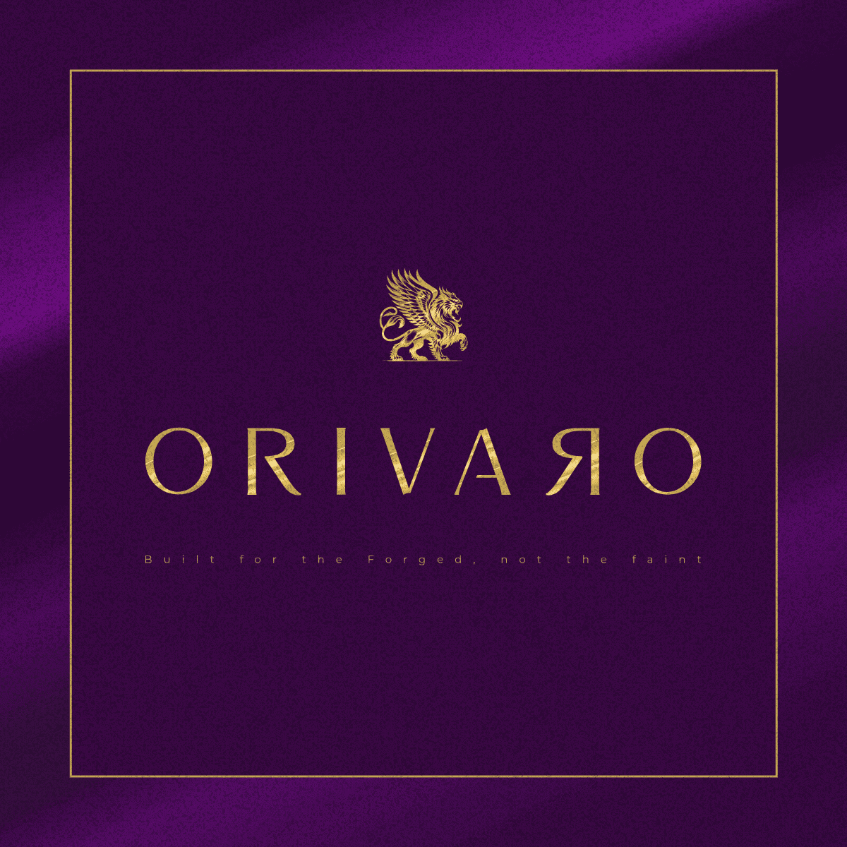 Orivaro logo on a purple background