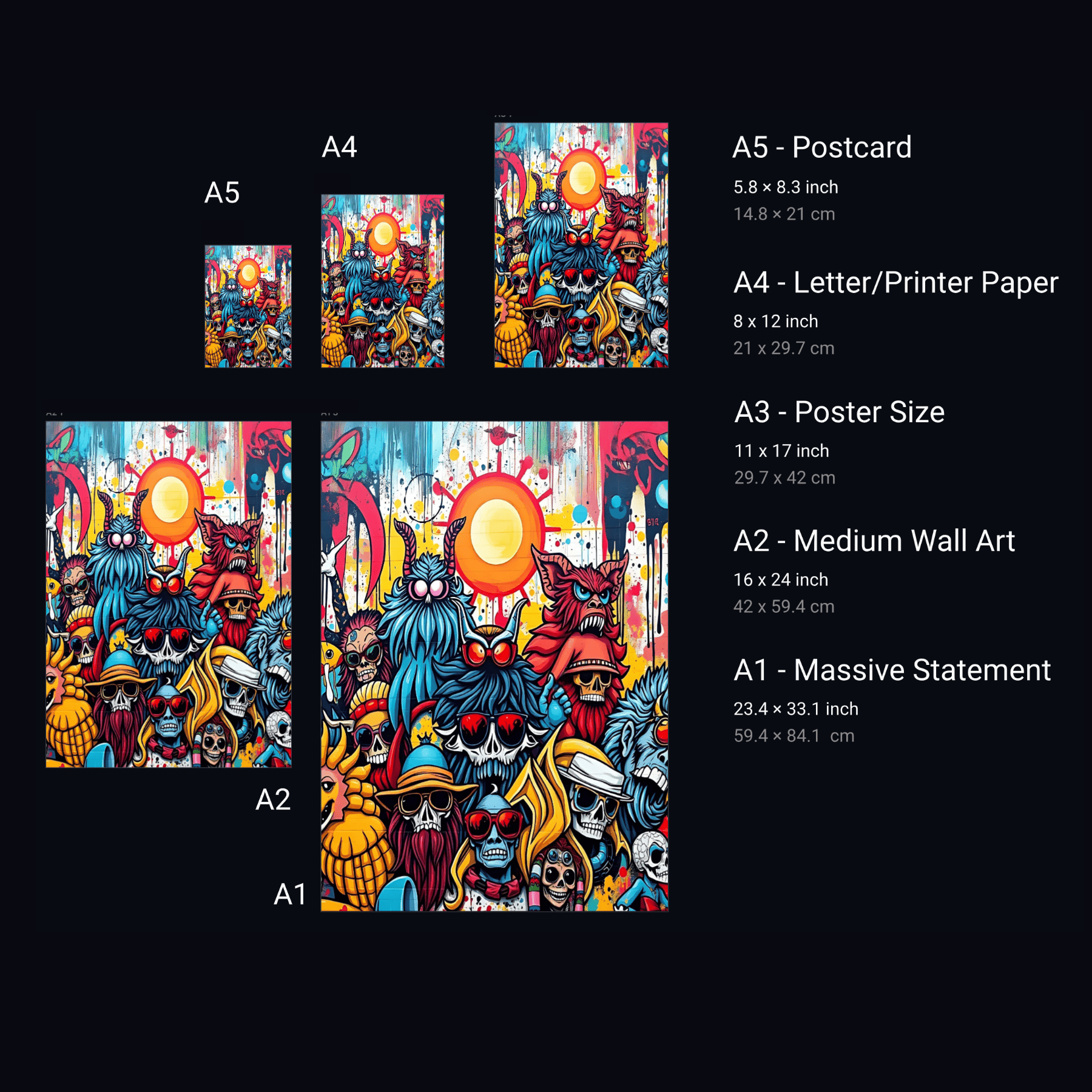 Sunset Skull Squad Art Print