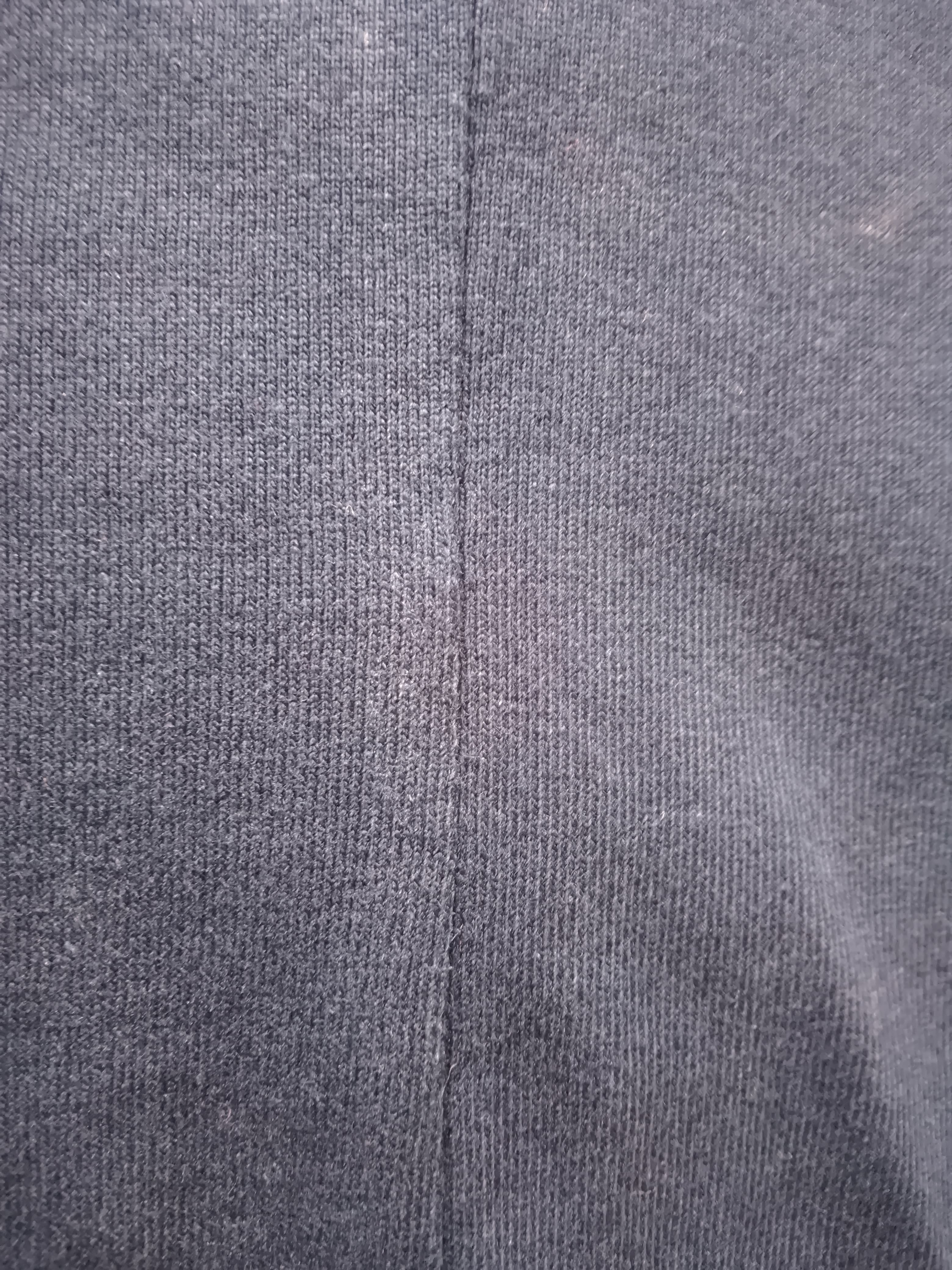 Close up detail of a side seem on a luxury t-shirt