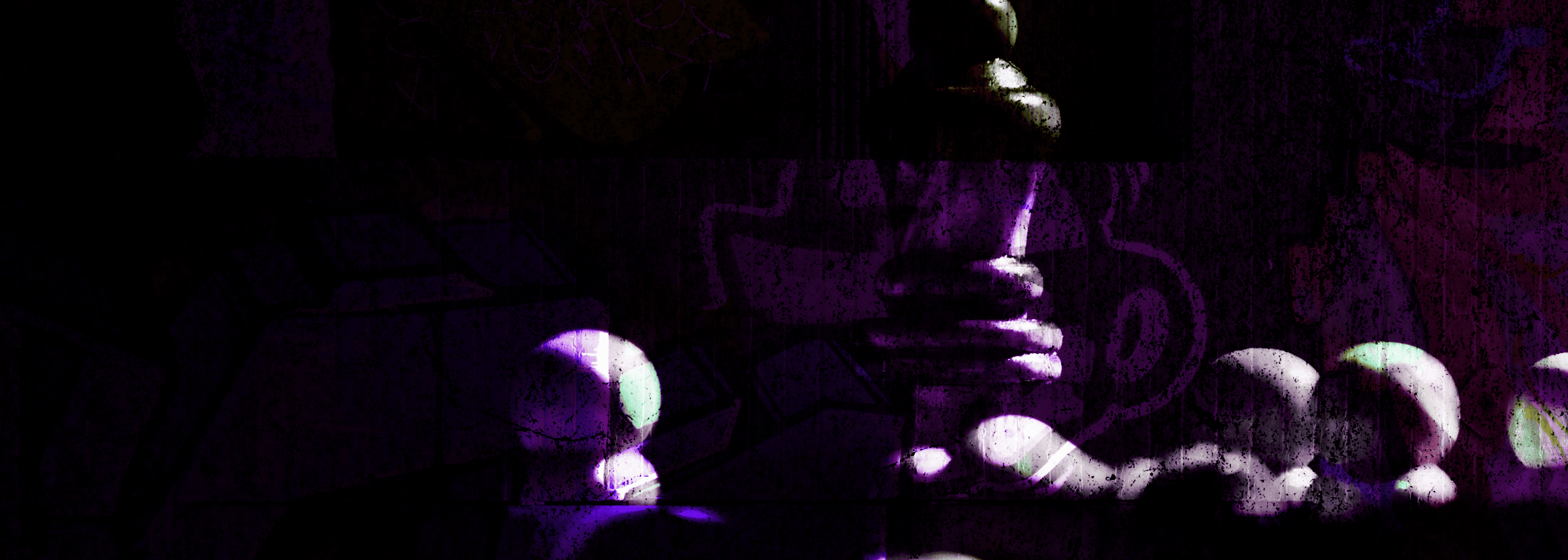 Chess pieces with a mess graffiti overlay