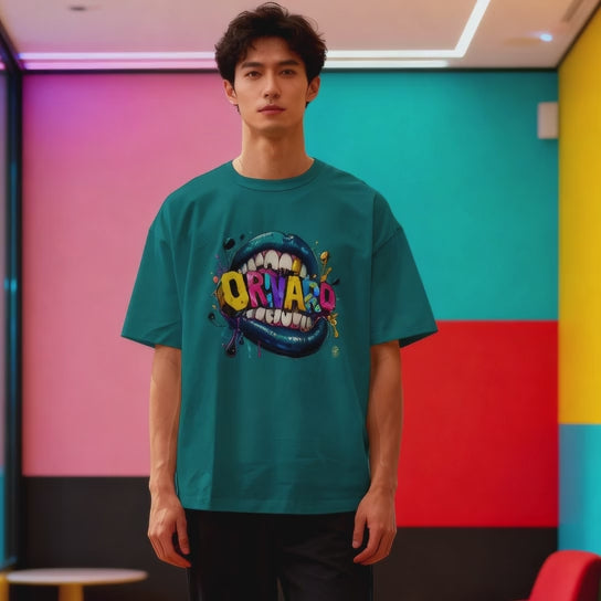 video of Chomp t-shirt by Orivaro